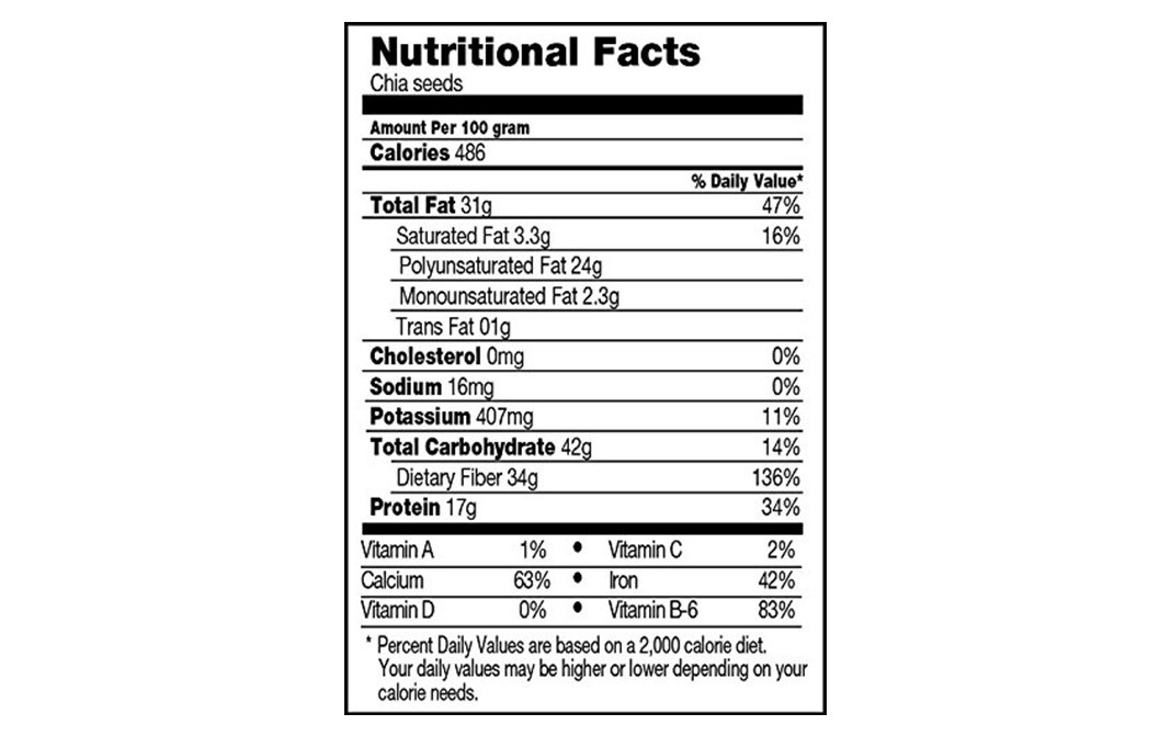 Proagri Chia Seeds Black    Tin  150 grams